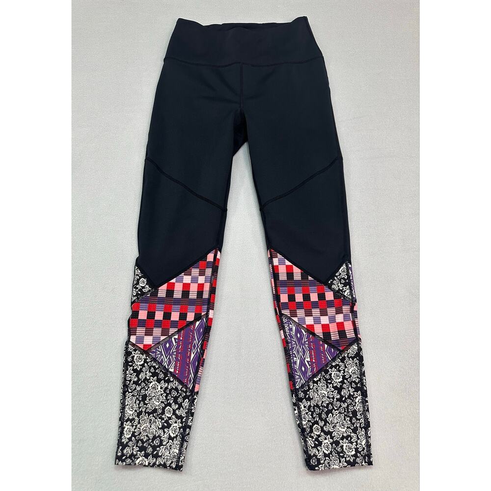 Free People FP Movement Daredevil High Rise Mixed Print Leggings Black Medium - Picture 4 of 12